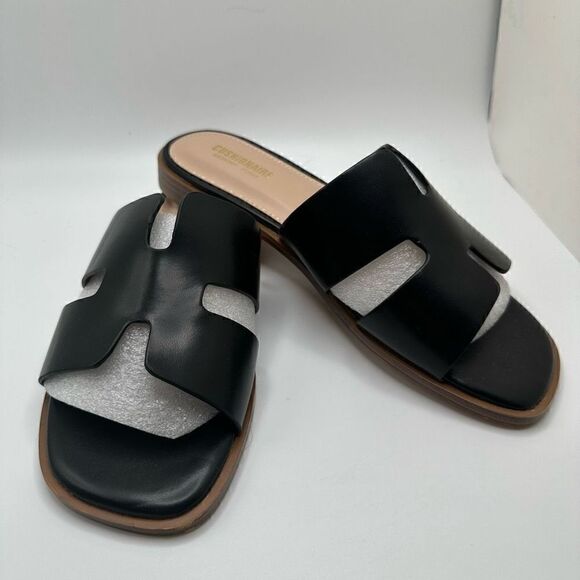 CUSHIONAIRE Women's slide sandal +Memory Foam 7 WIDE BLACK - Picture 6 of 7